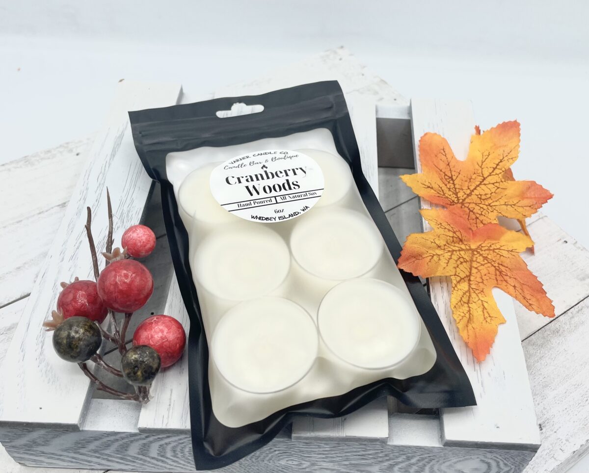 Cranberry Woods scented tealights - in a 6 pack in pouch